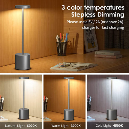 مصباح ليد طاولة - مكتب ببطارية قابلة لإعادة الشحن