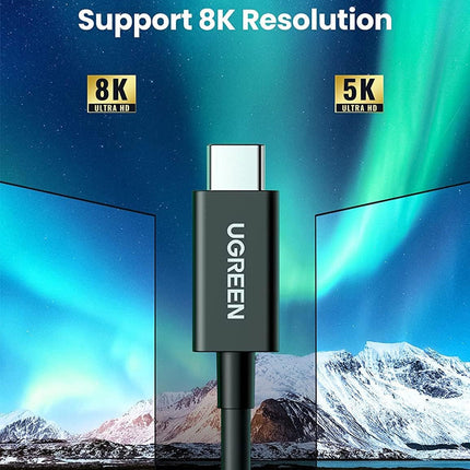 كابل Thunderbolt 4 من UGREEN [معتمد من Intel]، كابل شاحن USB C إلى USB C بقوة 100 وات مع شحن سريع / 30389