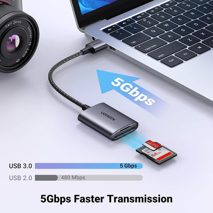 قارئ بطاقات USB SD 2 في 1 من UGREEN /80887