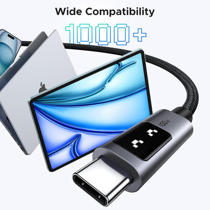 كابل شحن سريع UGREEN Uno USB-C إلى USB-C PD، 5 أمبير كحد أقصى 100 واط / L509