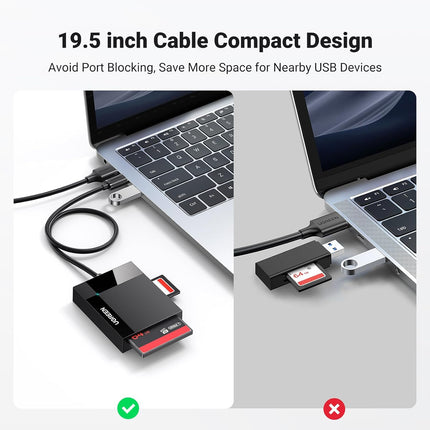قارئ بطاقات UGREEN 4 في 1 USB 3.0 SD/TF / 30333