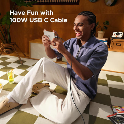 كابل شحن سريع UGREEN Uno USB-C إلى USB-C PD، 5 أمبير كحد أقصى 100 واط / L509