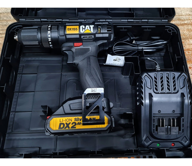 DX155درل شحن 18 فولت مع بطارية 2 امبير  13مم كتربلر