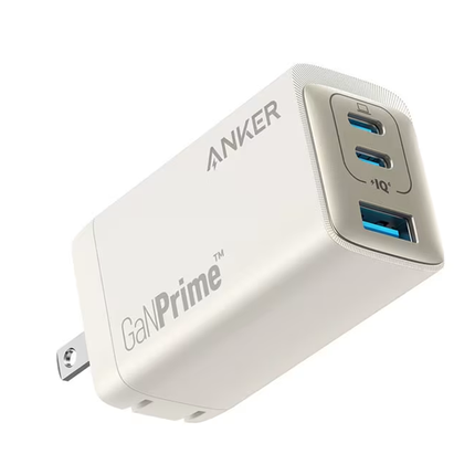 شاحن/عضمة شحن Anker 735 GaNPrime 65W مصمم لشحن سريع 3 منافذ USB-C + USB-A