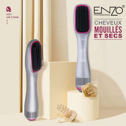 فرشاة تصفيف الشعر الاحترافية 2 في 1 قوة 1200 واط ماركة ENZO
