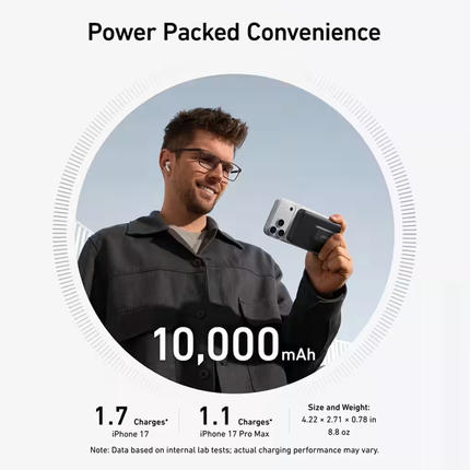 باوربانك Anker MagGo 10000mAh مصمم بشحن لاسلكي مغناطيسي Qi2 بقوة 15W مع شاشة ذكية