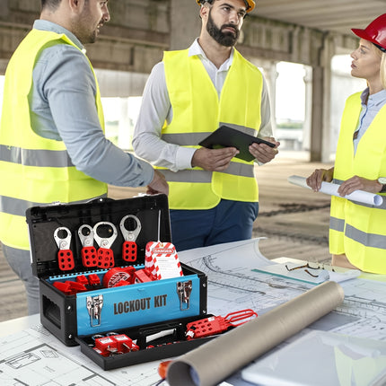 صندوق كامل لاقفال اللوتو لصيانة المصانع كما في الصورة تماما