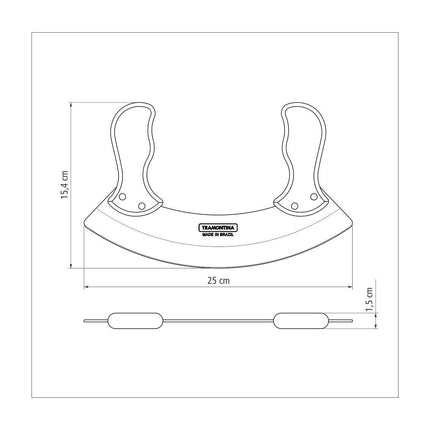 سكين فرم 25 سم من Tramontina Polywood