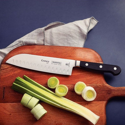 سكين سانتوكو 31 سم من Tramontina Century - أسود