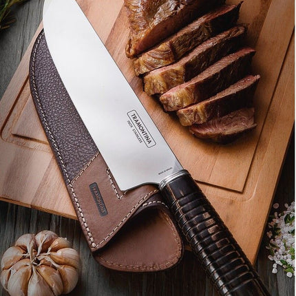 سكين تقطيع لحوم 20 سم بغطاء من Tramontina Polywood