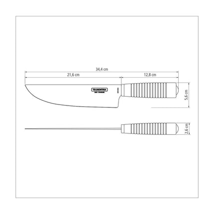 سكين تقطيع لحوم 20 سم بغطاء من Tramontina Polywood