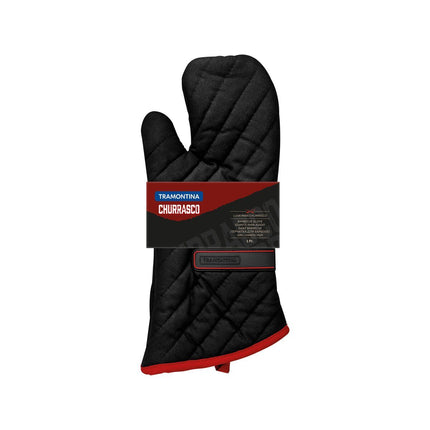 قفاز شوي مقاوم للحرارة 41 سم من Tramontina Churrasco - رمادي