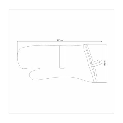 قفاز شوي مقاوم للحرارة 41 سم من Tramontina Churrasco - رمادي