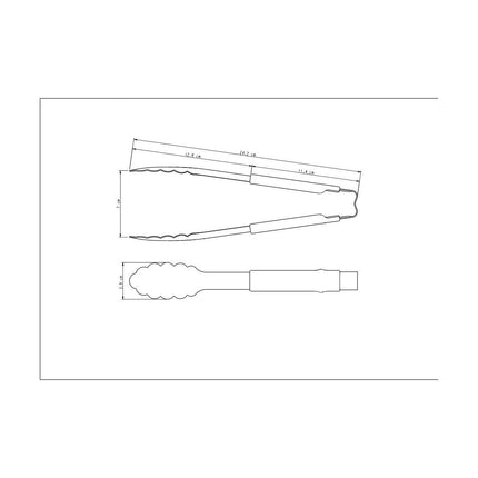 ملقط طعام 24 سم من Tramontina Utilita - رمادي