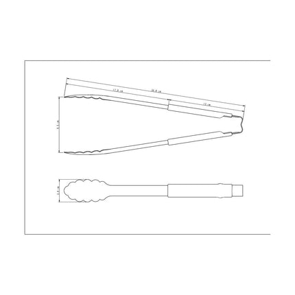 ملقط طعام 30 سم من Tramontina Utilita - رمادي