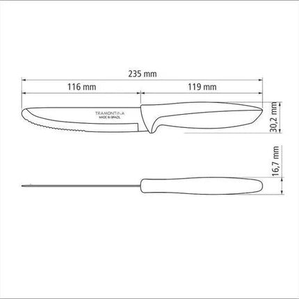 سكين ستيك من Tramontina Plenus - أسود