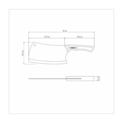 ساطور 32 سم من Tramontina Churrasco - أسود