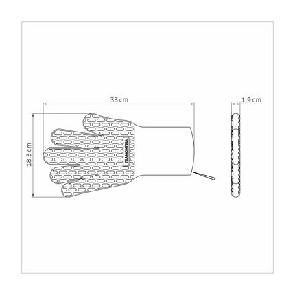 طقم قفازات شوي قطعتين 33 سم من Tramontina Churrasco