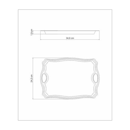 صينية ستيل بيدين 34*24 سم من Tramontina Classic
