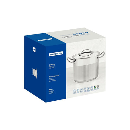 طنجرة ستيل بغطاء 28 سم من Tramontina Professional