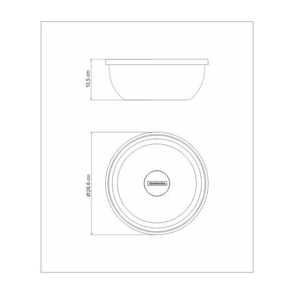 زبدية خفق ستيل 25 سم من Tramontina Freezinox