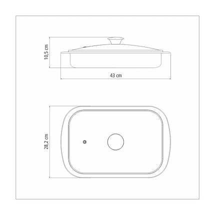 صينية فرن 43*28 سم من Tramontina Cosmos