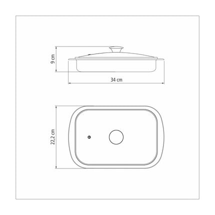 صينية فرن 34*22 سم من Tramontina Cosmos