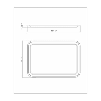 صينية ستيل مستطيلة 49*33 سم من Tramontina Buena