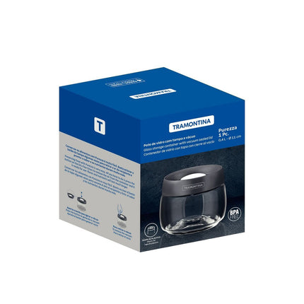 حافظة طعام زجاج 0.4 لتر من Tramontina Purezza