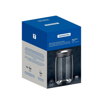 حافظة طعام زجاج 1.2 لتر من Tramontina Purezza