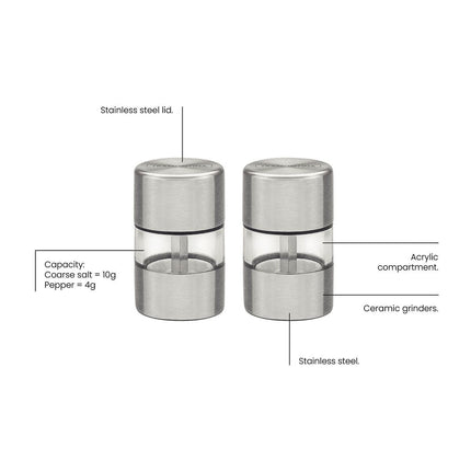 طقم ملح وفلفل قطعتين من Tramontina Realce