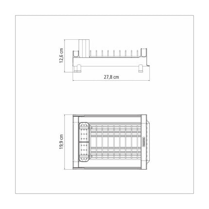 مصفاة جلي صغيرة 28*20 سم من Tramontina Plurale - رمادي