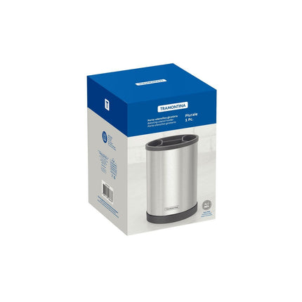 حامل أدوات مطبخ ستيل قابل للدوران 17*12 سم من Tramontina Plurale