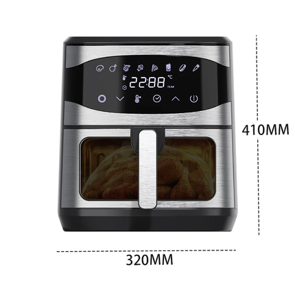 قلاية هوائية AIRFRYER سعة 10 لتر و10 برامج بشاشة تعمل باللمس ماركة HALEY