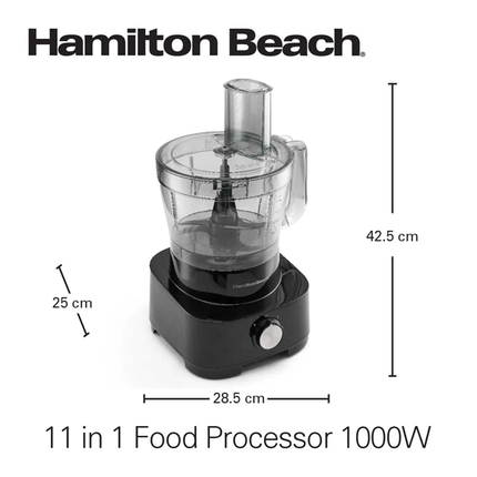 محضرة طعام احترافية 11 بـ 1 متعددة الاستخدامات بمحرك قوي بقدرة 1000 واط ماركة Hamilton Beach