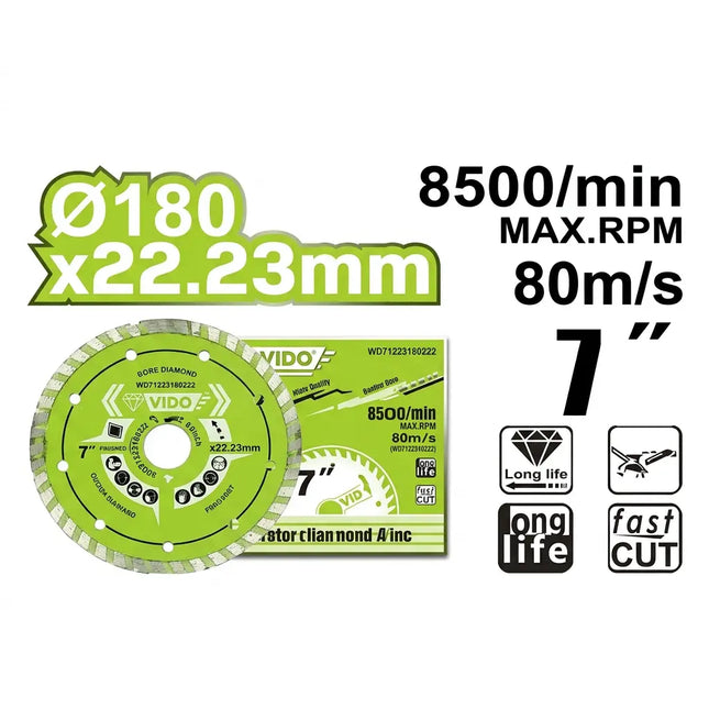 صنية قص جرانيت مسكر 7" من فيدو (WD71223180222)