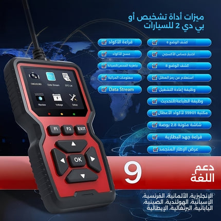 جهاز فحص السيارات OBD II موديل 2025 من لانش