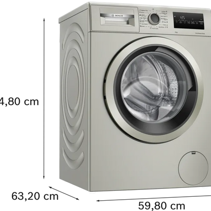 غسالة فل اتوماتيك سعة 8 كيلو 1200 دورة فضي من بوش Bosch