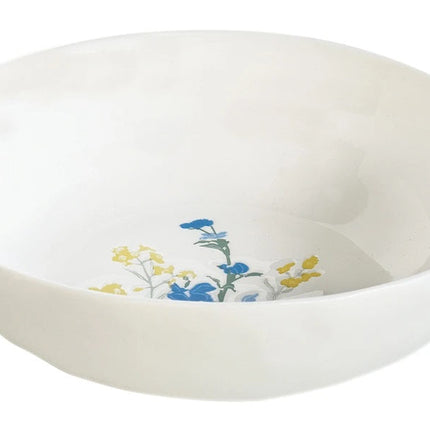 طبق شوربة 18 سم من Easy Life Mille Fleurs - أصفر وأزرق