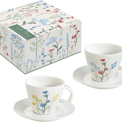 طقم فناجين قهوة 4 قطع 120 مل من Easy Life Mille Fleurs - ألوان متعددة