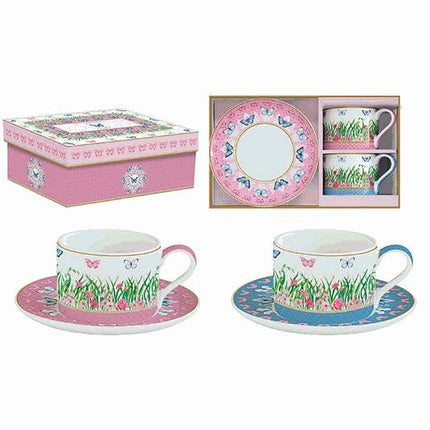 طقم فناجين شاي 4 قطع 240 مل بعلبة من Easy Life Spring Parade - ألوان متعددة