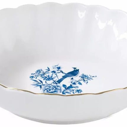 طبق شوربة 20 سم من Easy Life Paradise Garden - أبيض وأزرق