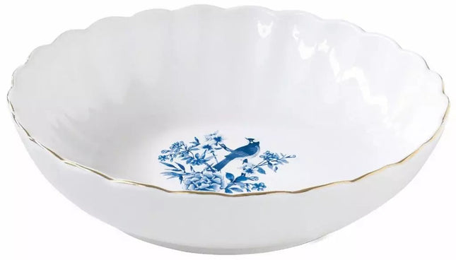 طبق شوربة 20 سم من Easy Life Paradise Garden - أبيض وأزرق