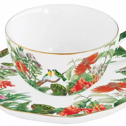 طقم فنجان وصحن 120 مل من Easy Life Exotica - ألوان متعددة