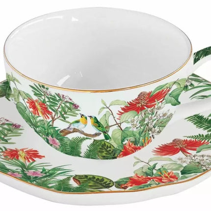 طقم فنجان وصحن 250 مل من Easy Life Exotica - ألوان متعددة