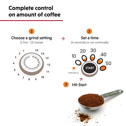 مطحنة قهوة من Ariete Grinder Pro - فضي