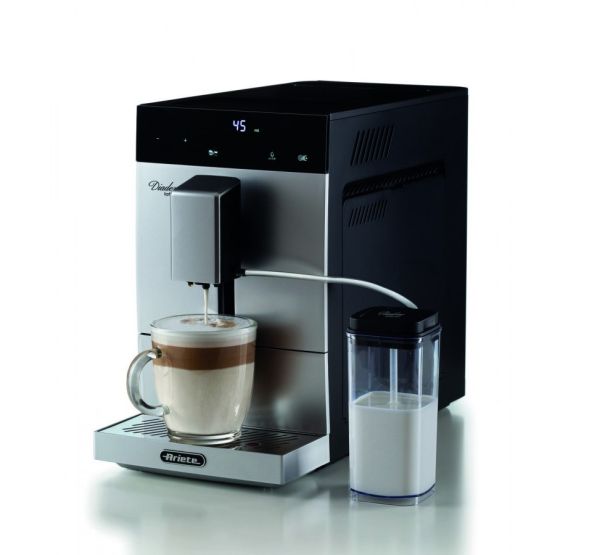 ماكينة إسبريسو مع مطحنة قهوة من Ariete Diadema - أسود وفضي