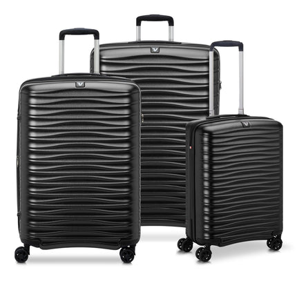 طقم حقائب سفر صلبة 3 قطع من Roncato Wave - أسود