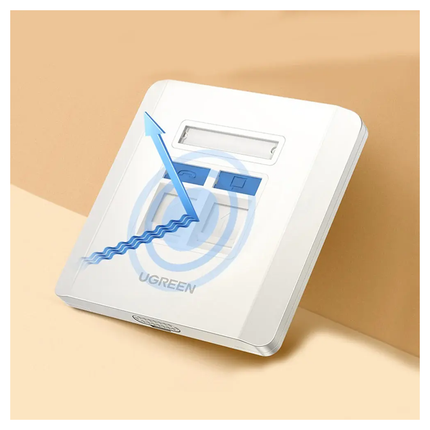 UGREEN Quadruple-Port Wall Plate 1 pc - 80443