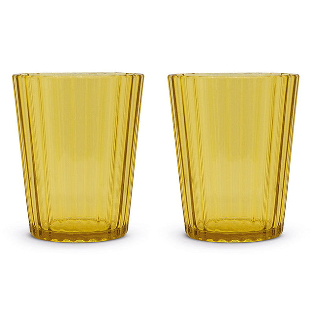 طقم كاسات أكريليك 370 مل قطعتين من Easy Life - عسلي